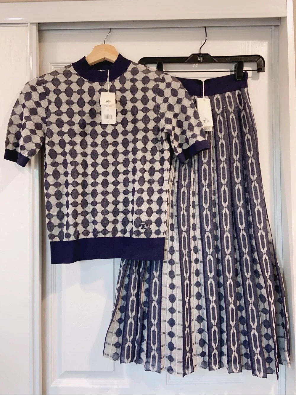 NWT Tory Burch Jacquard 2-Piece Matching Skirt Set Top & Skirt XS